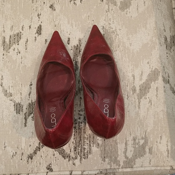Aldo red patent leather stilettos sz 38 - Picture 2 of 8